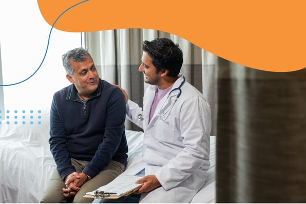 Clinician reviewing patient-reported outcomes to improve care quality and performance in LTPAC facilities.