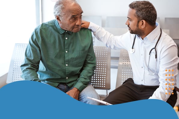 Doctor talking to patient